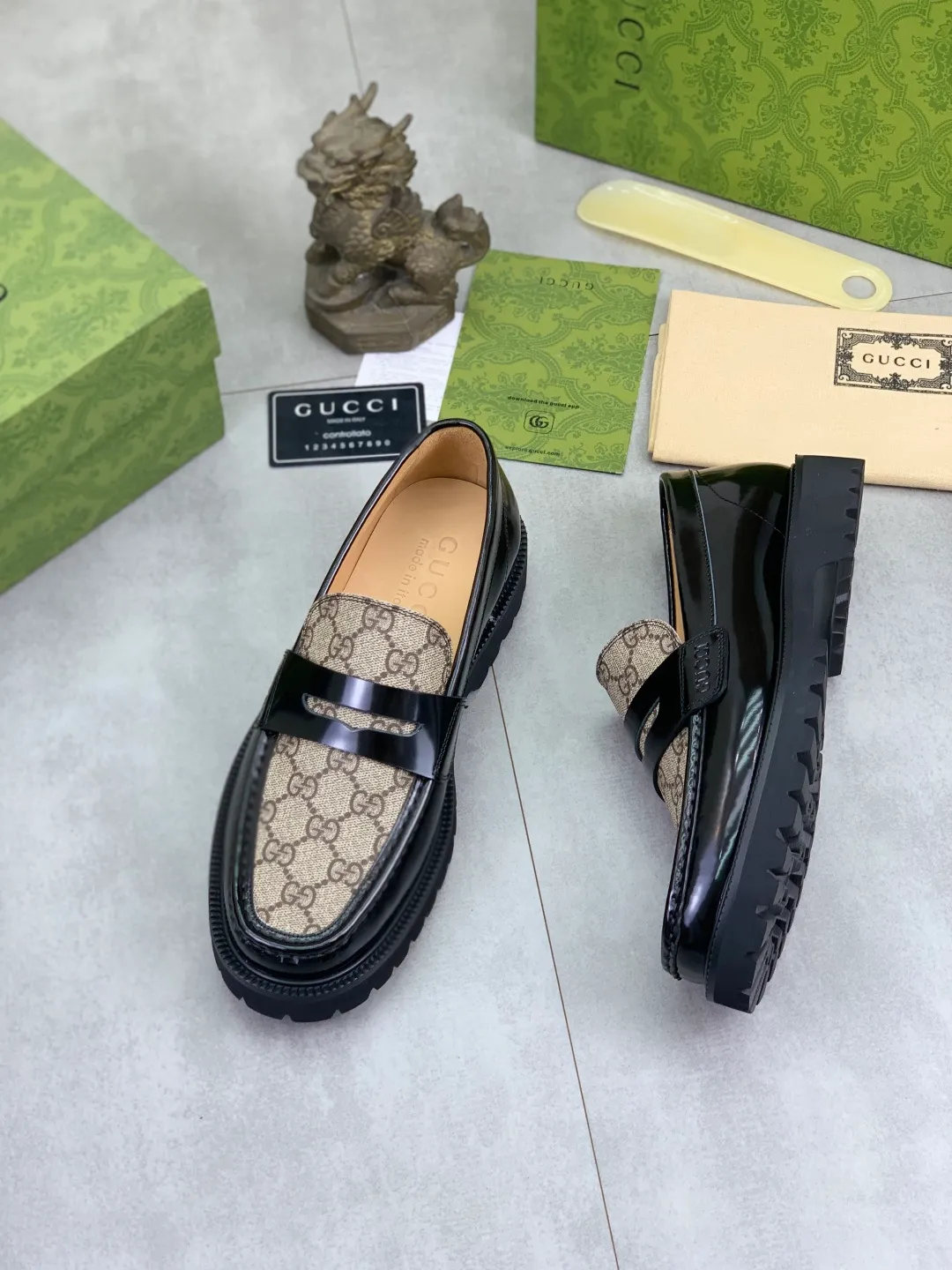 Men's shoes P580💰【New style】🆘Water dyed cowhide lining (GUCCI) Gucci business leather shoes, made of original imported Italian 🇮🇹 open-edge beaded calfskin, fully water-dyed cowhide lining, carefully handmade by professional shoemakers, the original version is specially designed for wear-resistant and lightweight foam outsole. Standard code: 38-45 5️⃣color🉑️select